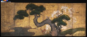 Taliesin, Pine with Cherry Blossoms and Birds