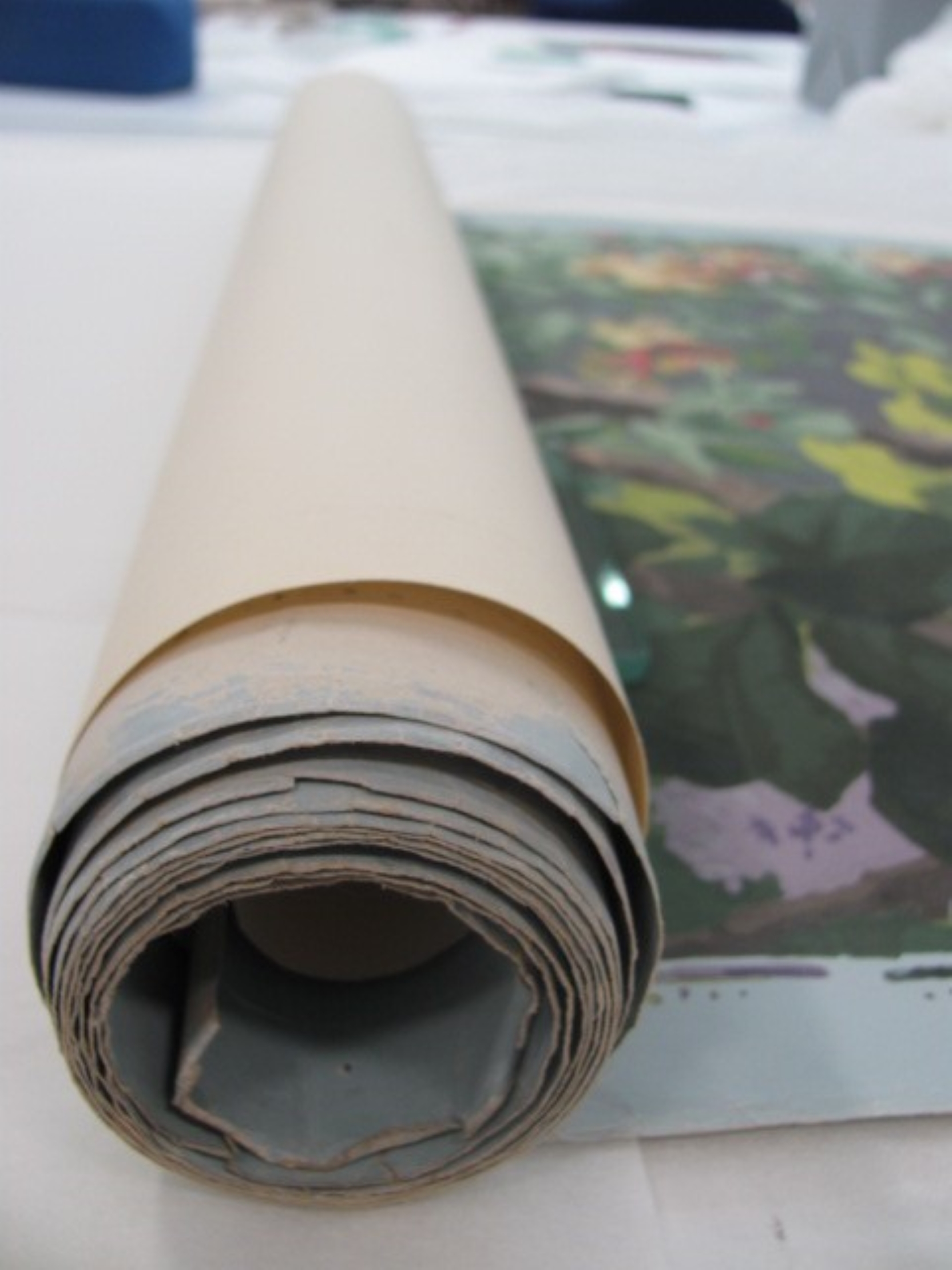 Figure 5: Original rolled state and damaged edges.