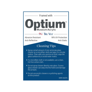 optium museum acrylic cleaning sticker