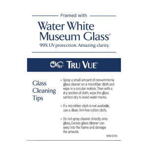 water white museum glass sticker