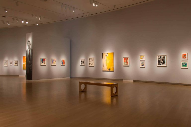 Please note that the larger works in the photos are paintings on canvas and are not framed with Optium. Photo courtesy of Richard Diebenkorn Foundation.