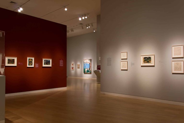 Please note that the larger works in the photos are paintings on canvas and are not framed with Optium. Photo courtesy of Richard Diebenkorn Foundation.