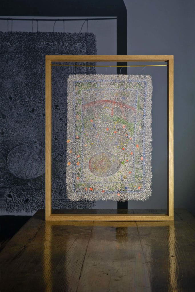 ‘Hopefully it will be Alright’ installed in the double frame. Photo by Julian Germain.