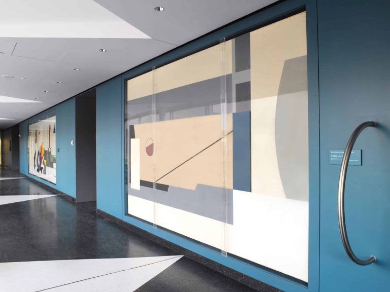 'Williamsburg Murals: A Rediscovery", installation view, 2012. Courtesy Brooklyn Museum and the New York City Housing Authority.