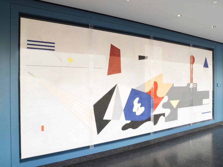 'Williamsburg Murals: A Rediscovery", installation view, 2012. Courtesy Brooklyn Museum and the New York City Housing Authority.