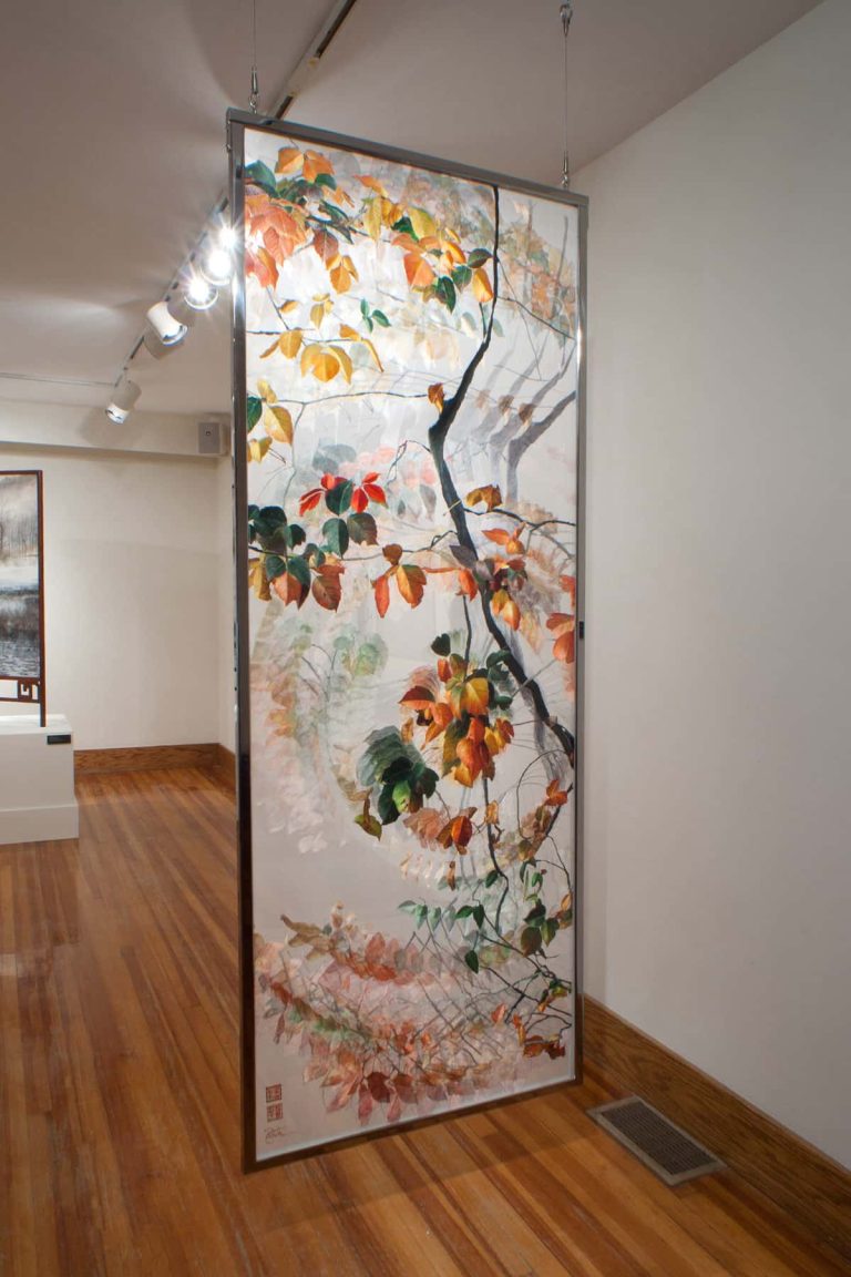 Robert Glenn Ketchum (b. 1947); Graceful Branch Movement; Silk embroidery; Collection of the artist; Courtesy of Robert Glenn Ketchum.