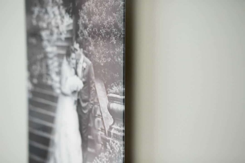 Close-up of TruLife Acrylic photo print with bare edge finish.