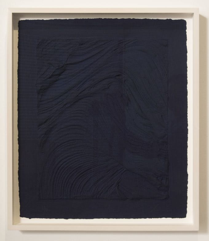 Untitled (Plate VI), 2010, Jason Martin, 24 x 20 in, MixografÃa® print on handmade paper, Edition of 30. Courtesy of Mixografia.