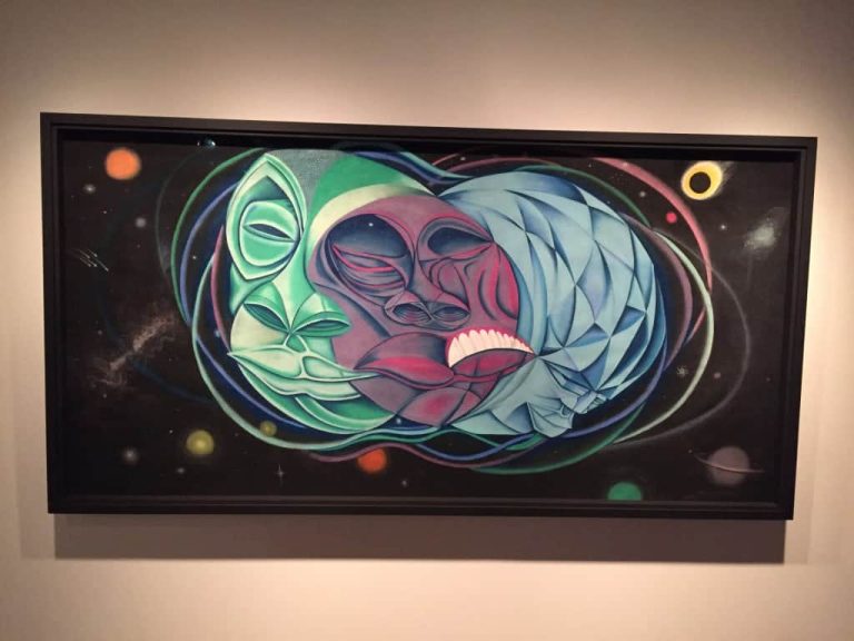 Amos Ashanti Johnson, Hermes Trigmegistus, 1977. Pastel on paper. 47 ½ x 95 ½ in. Paul R. Jones Collection. Photo courtesy of University Museums, University of Delaware. © Artist or artist's estate.