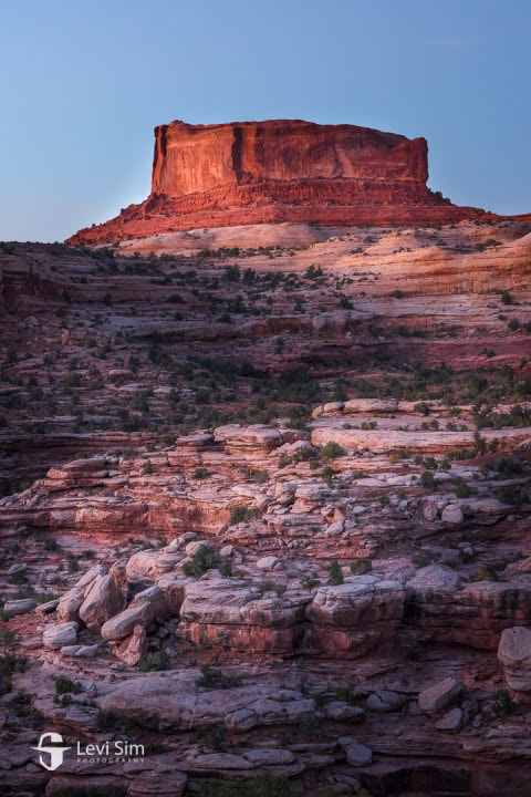 Landscape photograph by Levi Sim featuring mountains and vibrant skies, ideal for TruLife Acrylic display