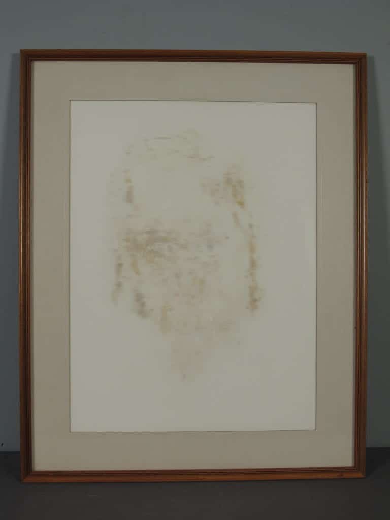 Pastel artwork mounted with anti-static acrylic protection