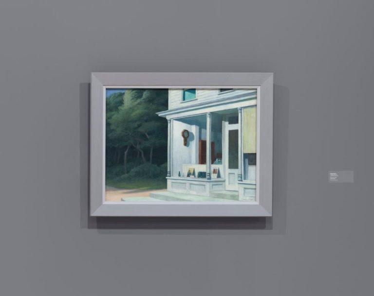 "Seven A.M.", Edward Hopper, 1948, Oil on canvas, 30 3/16 in. x 40 1/8 in. (76.7 cm x 101.9 cm) Photo courtesy of the Whitney Museum of Art, © Heirs of Josephine N. Hopper