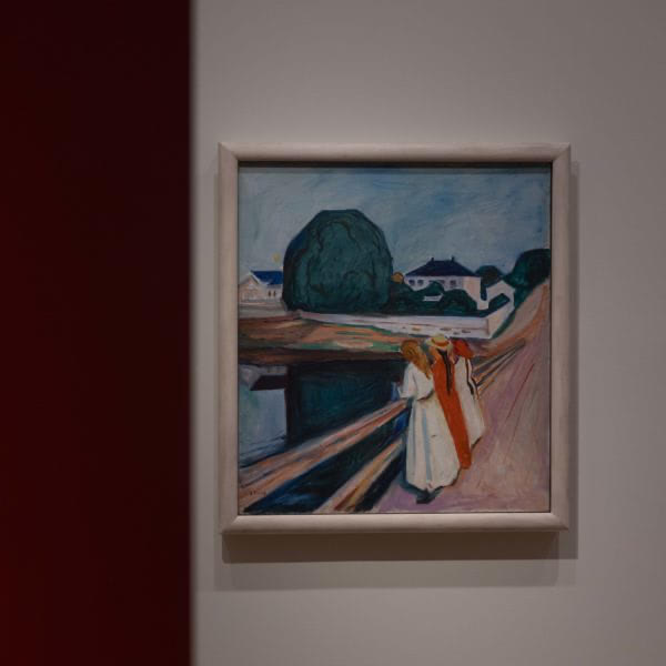 photo of Edvard Munch, Girls on the Bridge in situ