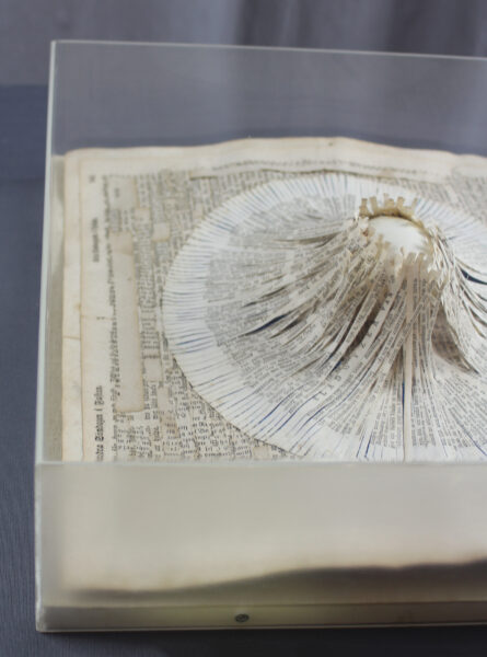 Detail of `One, Two, Three’ (1967) by Lenore Tawney, before conservation. Photo courtesy of the Rockefeller Brothers Fund.