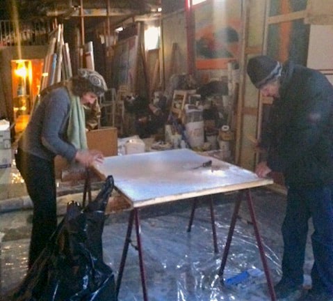 water damage to framed works on paper